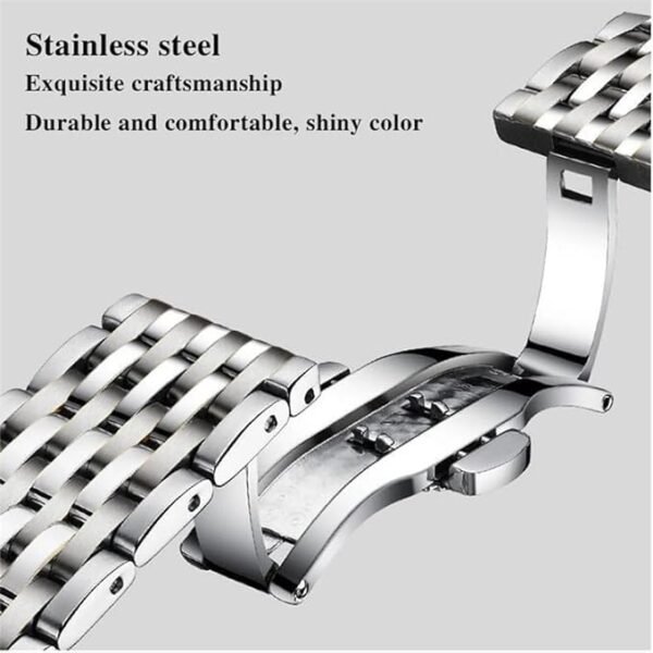 ⁦ROVI VOTA Men's Wrist Watches, Luminous Pointer, Analog Quartz Watch for Men, Stainless Steel, Waterproof, Suitable for Luxury Formal Business, Large Face, Roman Numerals, Diamond Dial⁩ - الصورة ⁦2⁩