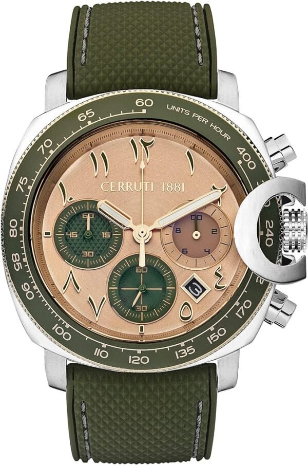 ⁦Positano Men's Analog Round Watch CIWGO2206804 - 53mm - Green, Camouflage Style⁩ - الصورة ⁦4⁩